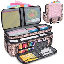 Carrying Case for Cricut Maker 3, Maker 4, Double-Layer Machine Bag with Cove...