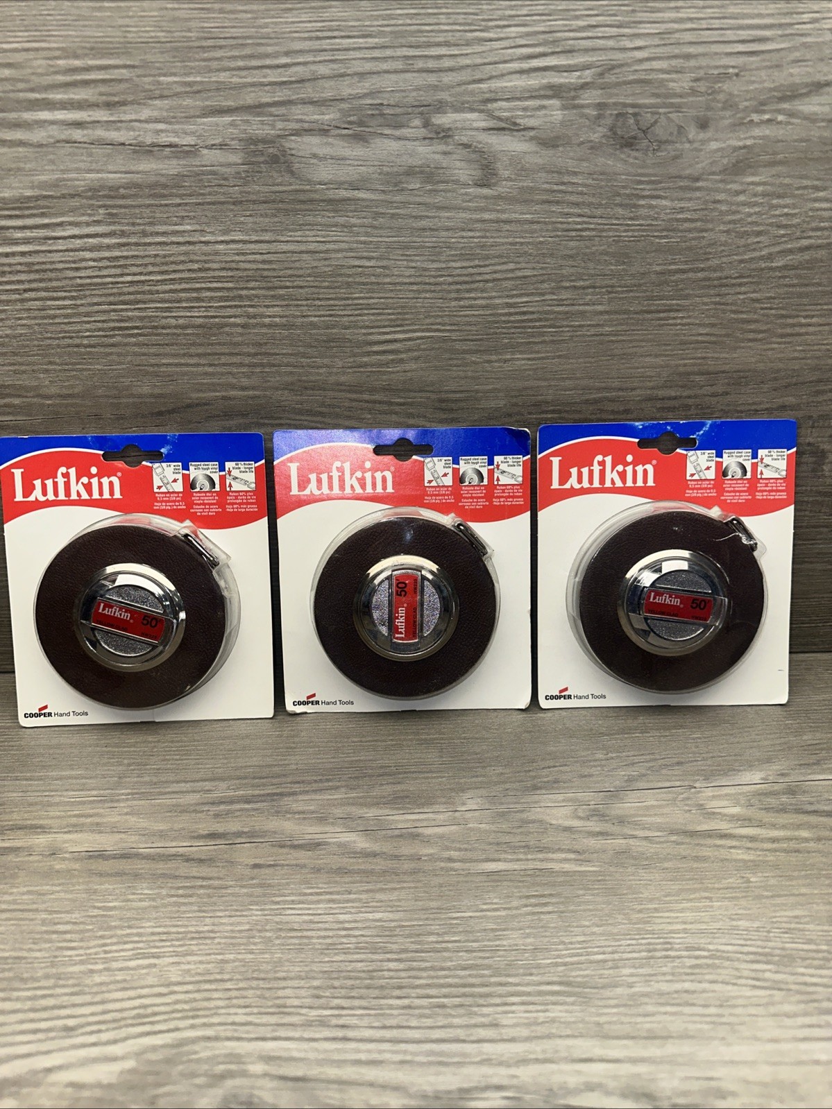 Lot Of 3 New - Lufkin Yellow Clad 3/8&rdquo; Wide  50&rsquo; Measuri