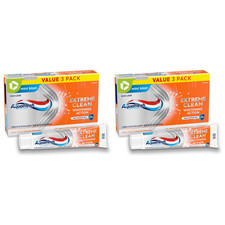 Aquafresh Extreme Clean Whitening Fluoride Toothpaste Mint Blast 5.6 oz 6-Pack