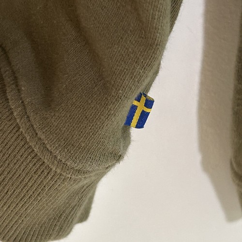 Fjallraven Men's Crewneck Sweatshirt Size Medium Olive Green Pullover Shirt - Picture 6 of 10