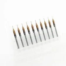 KLOT 10pcs TiCN Coated Whole Solid Carbide PCB Micro Drill Bit 0.31-0.99mm HRC60