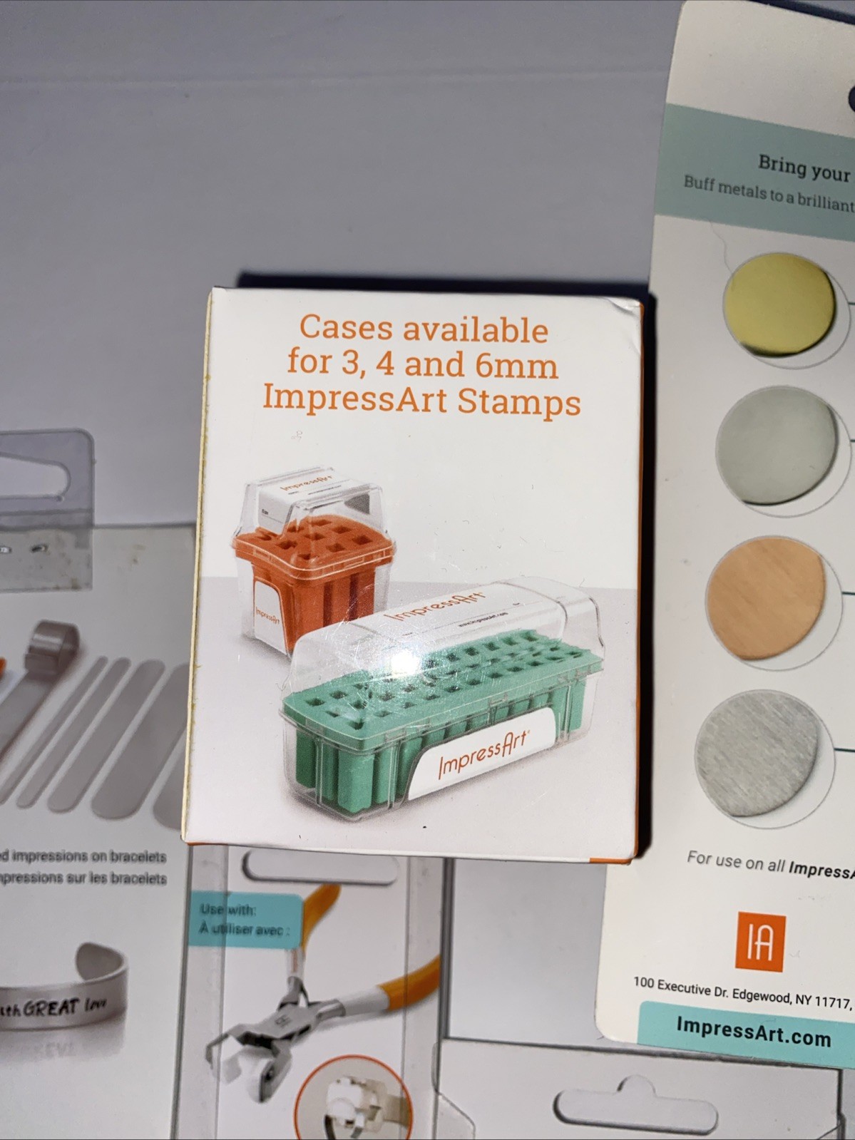 ImpressArt Metal Stamping Lot Marker Guides Storage Case Tape Buffing Blocks Jig