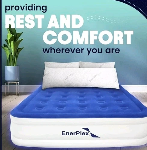 EnerPlex Double High Queen 16" Air Mattress with Built in Pump~ Free Shipping
