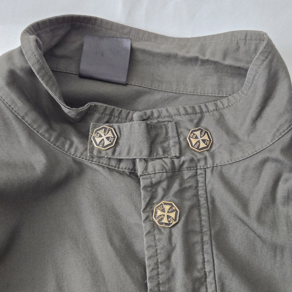 BLAC LABEL Jacket Men's 3XL Green Soldier Dies But Once Raw Hem Cargo Pockets - Image 4 of 4