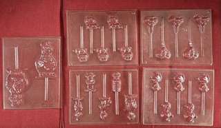 Vintage Lot of Lollipop/Candy Molds Garfield Smurfs ET Sesame St