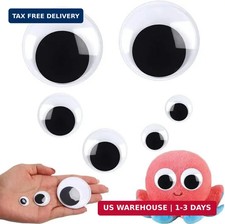 6 Pieces Googly Wiggle Eyes, Google Eyes Self Adhesive Googlie Craft Wiggle Eyes