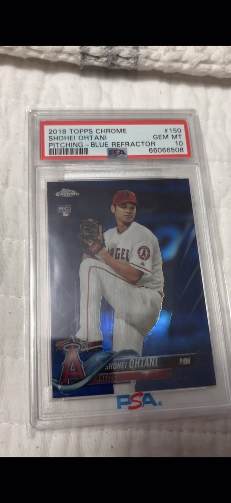 2018 Topps Chrome - Shohei Ohtani #150 Blue Refractor /150 (RC)