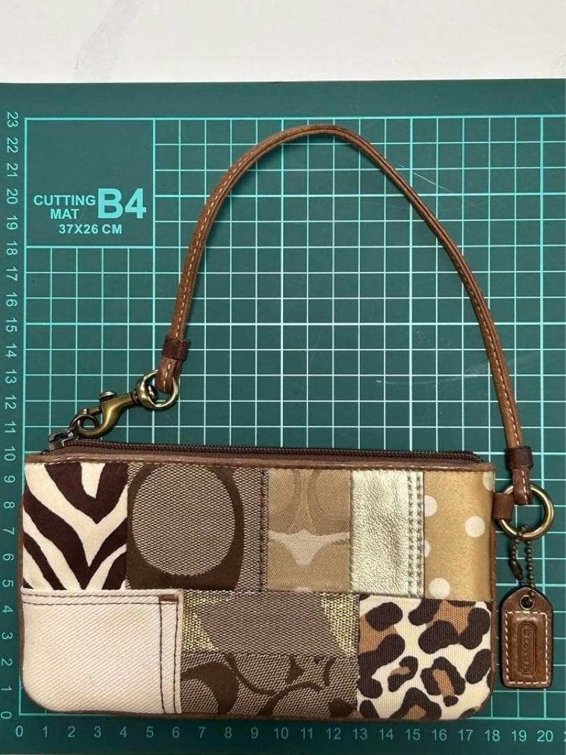 COACH Patchwork Accessory Pouch Brown Signature D… - image 9