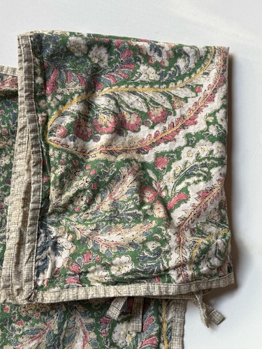 RALPH Lauren FULL QUEEN Comforter Pair STANDARD SHAMS Allie Green PAISLEY EUC! - Picture 6 of 18