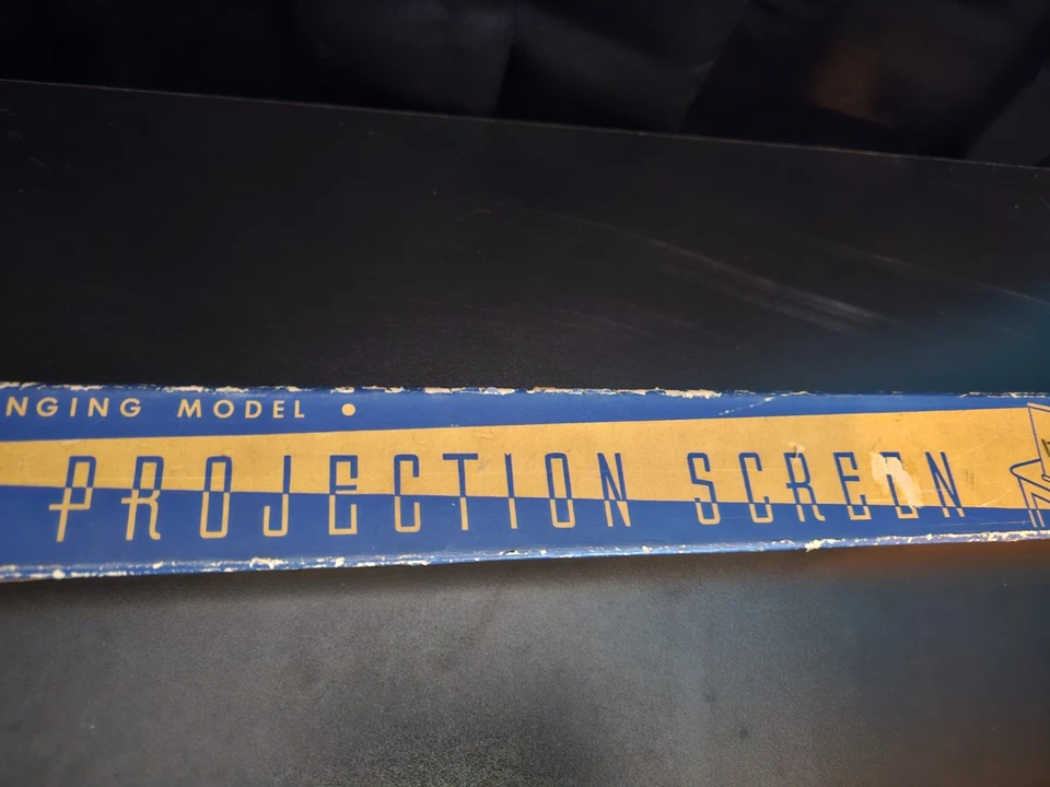 Vintage Da-Lite JR Tabletop Or Hanging Projector Screen with Stand Mid Century - Image 2 of 4