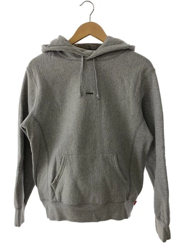 Felpa con cappuccio Supreme S cotone grigio micro logo usata