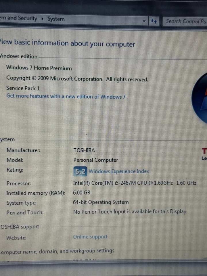 Toshiba Satellite Z830 i5 | 6GB RAM Backlit Keyboard | No SSD No Charger Damaged - Image 3 of 4
