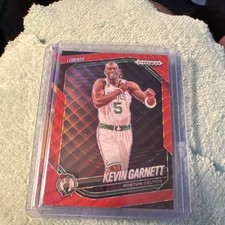 Panini Prizm Black Kevin Garnett Boston Celtics #259 Legends Red Prizm Card