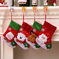 Weihnachtsstrumpf Set Nikolausstiefel Socken Deko AnhäNger 4 StüCk 25CM 19CM