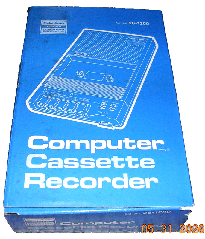 Vintage Radio Shack TRS-80 CCR-82 Computer Cassette Recorder 26-1209 Box Manual