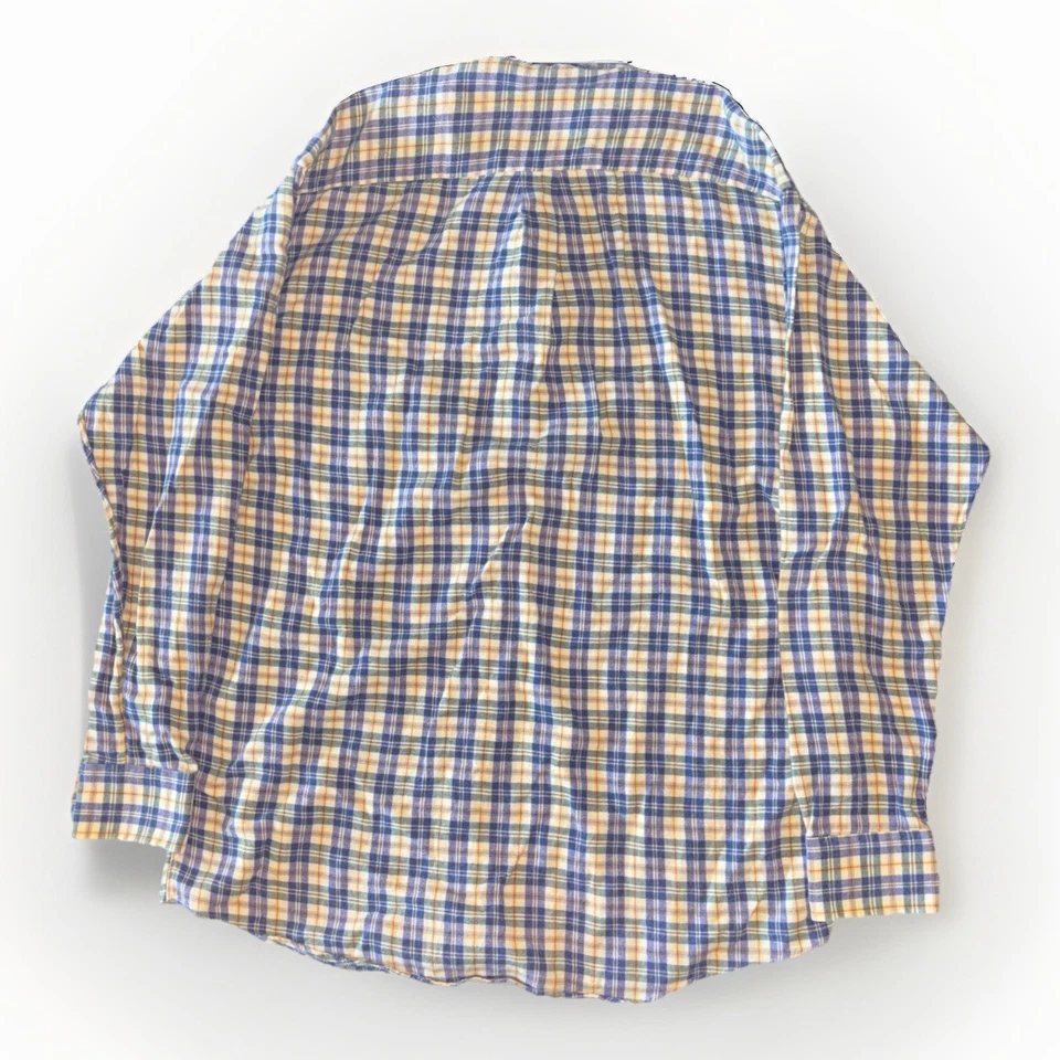 Camisa de franela vintage Burberrys para hombre a cuadros abotonada de diseñador hecha en EE. UU. grande Foto 2 de 4