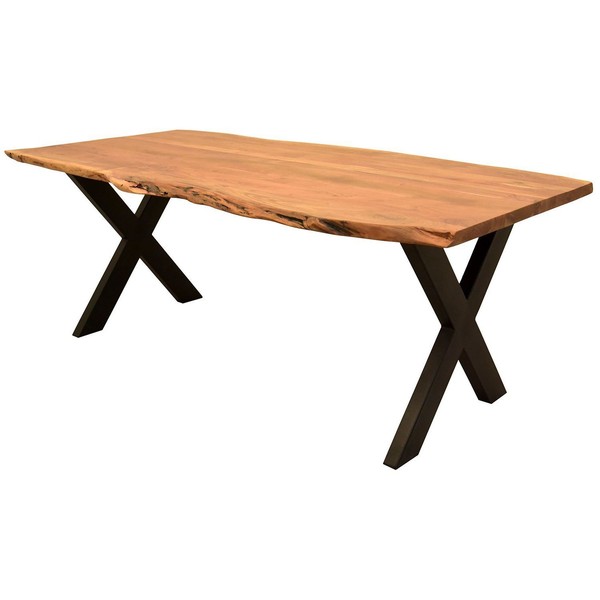 Baumkantentisch Catania - 160 X 90 Cm - Akazienholz - Gestell X-Form-image