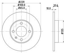2x HELLA PAGID Bremsscheibe PRO 8DD 355 104-191 für POLO SEAT AROSA 86CF 6N1 VW