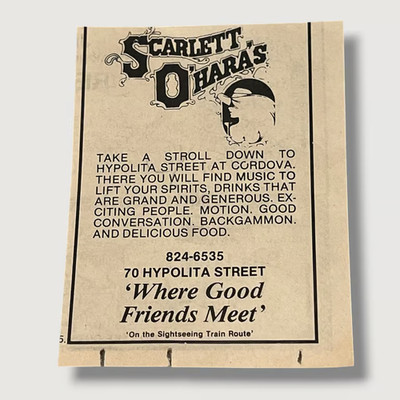 Late 1980s Scarlett O Haras Restaurant St Augustine Florida Vintage Ad Small B