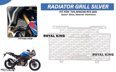 Passend für TVS Apache ''RTX 300 Vector Kühlergrill Silber''