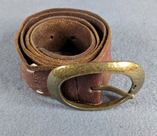 Fossil Vintage Oval Buckle Belt Brown Unisex 39"