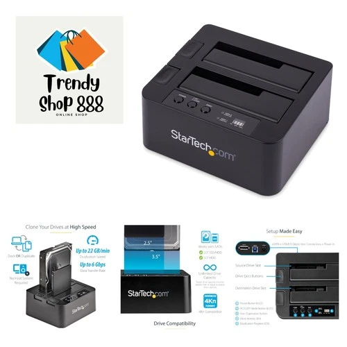 Efficient SSD/HDD Copying Station - 2-Bay Duplicator, USB 3.0/eSATA Connectivity