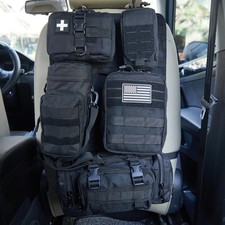 Universal Tactical Car Seat Back Organizer Bag Molle C style-Black