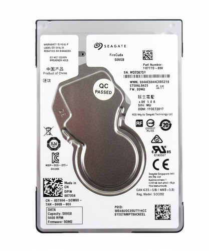 500GB SATA 2,5" 7mm 5400RPM 3Gb/s SSHD - 87X04 / ST500LX025