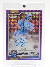 JAC CAGLIANONE 2026 TOPPS CHROME PURPLE GEOMETRIC ROOKIE RC AUTO /75 Q7941