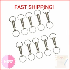 Honbay 10PCS Detachable Pull Apart Key Rings Keychains Heavy Duty Dual Key Ring 