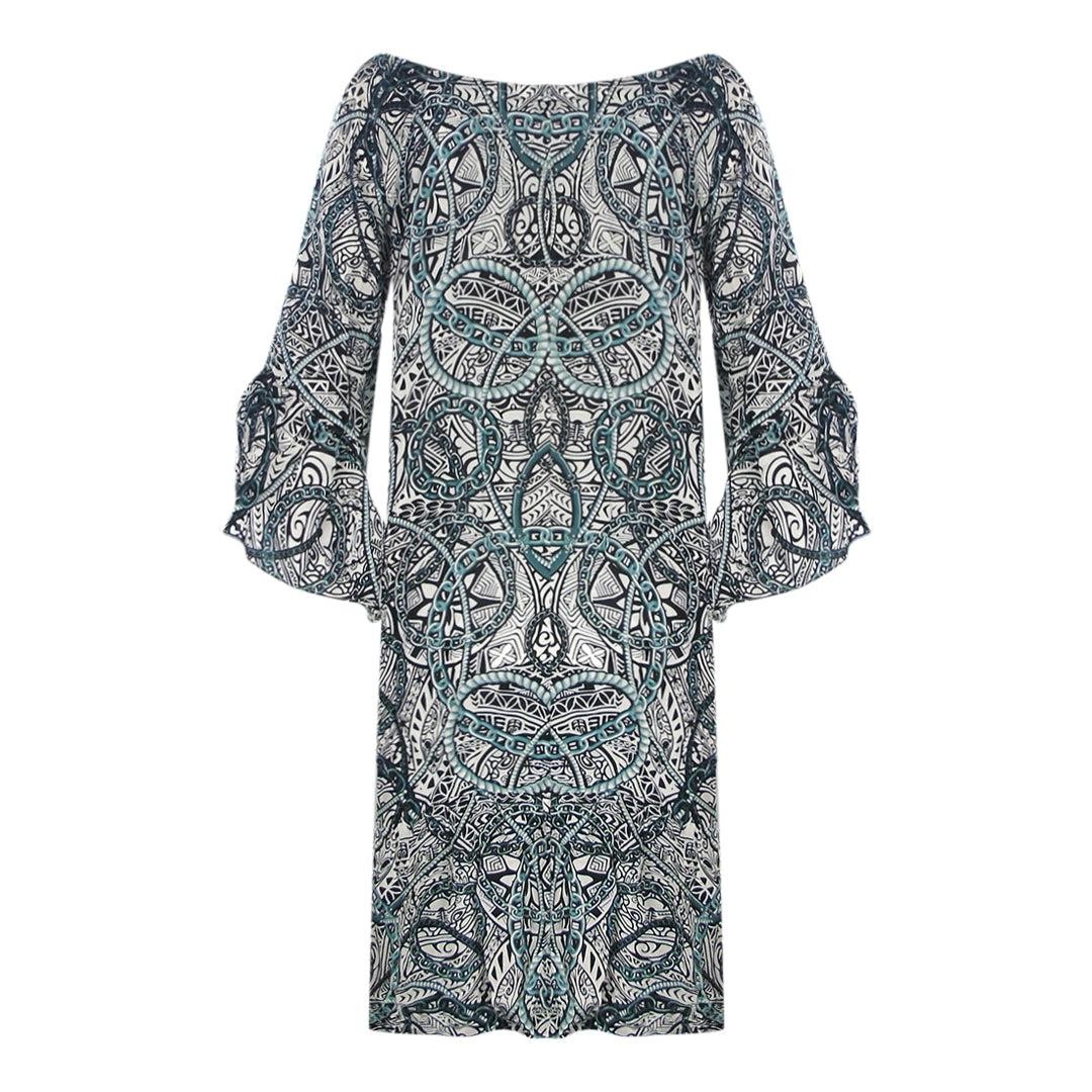 Inoa Womens/Ladies Jafari Gypsy Dress10 UK Green/Grey  SY3516 image 2