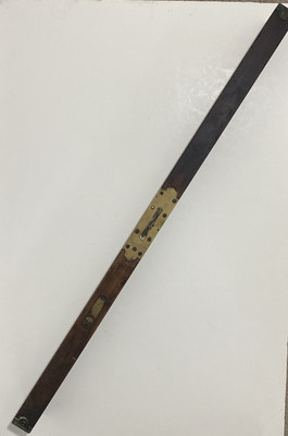 Antique Stanley Carpenter Level Brass Bound Pat Dates 1891-1896 Liquid As Found
