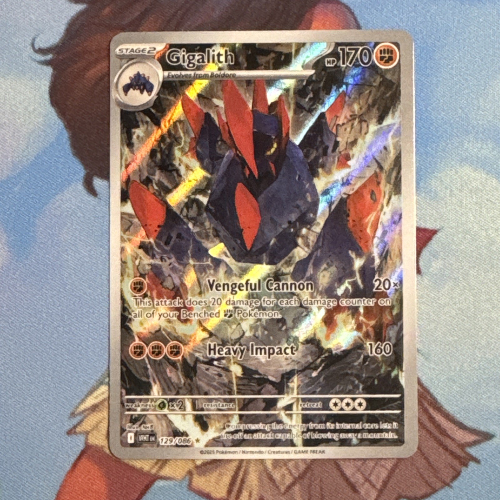 The Pokémon Company Pokémon TCG Gigalith 129/086 SV White Flare Holo IR Eng