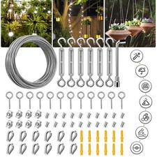 35M Garden Wire for Climbing Plants Garden Wires Rope Kit Wire Trellis Fence Set