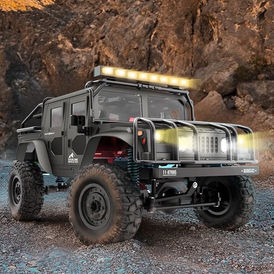 RC Monster Truck 1:12 – 4WD – 20 km/h – Metall – 2x Akku – LED – Offroad – Neu - Bild 2 von 4