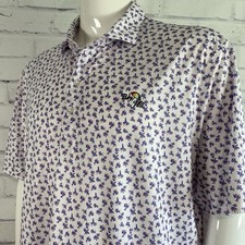 Johnnie-O Shirt Men's Extra Large Polo Short Sleeve Floral Performance Bay Hill