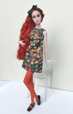 Green & Orange Leaves outfit for Poppy Parker, Nu face by Olgaomi