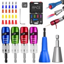 Wire Stripper Twister Tool for Drill with 25pcs Wire Nuts, 8/10/12/14 AWG Gau