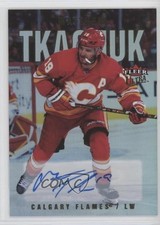 2021-22 Upper Deck Fleer Ultra Silver Rainbow Foil Matthew Tkachuk #20 Auto 0je4