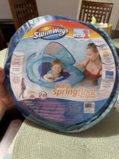 SwimWays Baby Spring Float with Sun Canopy, Swim Step 1 9-24 Months