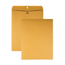 Office Depot Brand Manila Envelopes, 12" x 15-1/2", Clasp Closure, Brown Kraft,