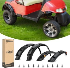 10L0L 4 PCS Golf Cart Fender Flares w/ Reflectors Fits EZGO RXV 2008-2015