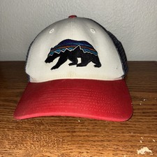 Patagonia Men s Fitz Roy Bear Trucker Hat Red, White Navy Colorway Cap