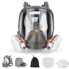 Full Face Gas Mask Painting Spraying Respirator w/Filters Set for 6800 Facepiece