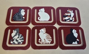 Vintage 80s Cats Paper Clips By Freelance Inc Complete Set