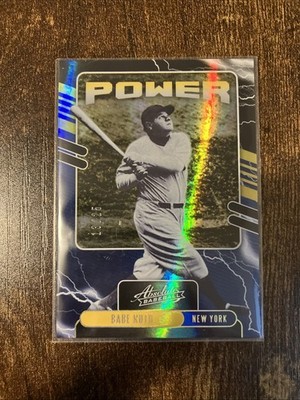 2021 Panini Absolute Power Spectrum Gold Babe Ruth /25 #PO-1 Yankees 