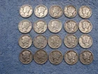 20 SILVER MERCURY DIMES WITH DATES    lot 30