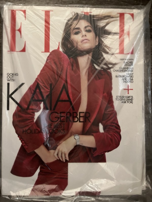 Elle Magazine Kaia Gerber Sealed In Plastic w/ Copy Of Happiness Issue #1