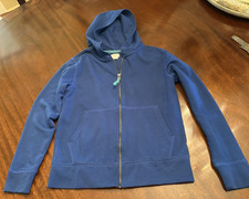 Crewcuts Kids Boys Size Large 10-11 Blue Full Zip-up Long Sleeve Hoodie