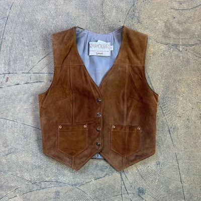 Chaleco Schott Rancher Gamuza Forrado Sherpa Talla 12 - Imagen 1 de 4